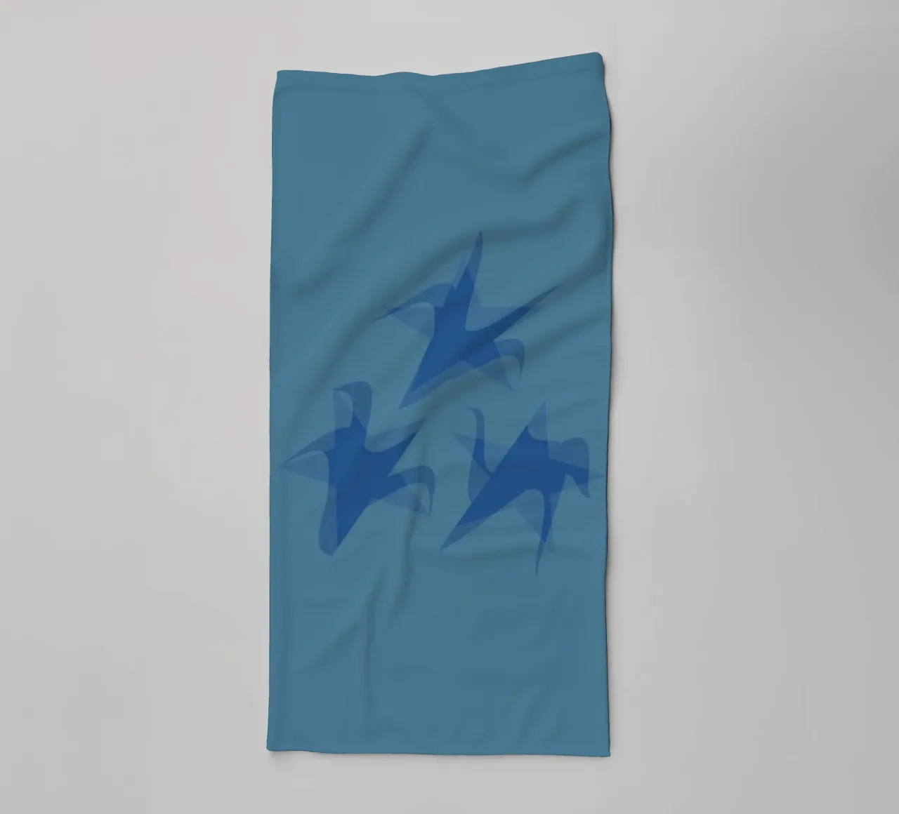 Blurred abstract blue shapes on a blue background towel by Something for you