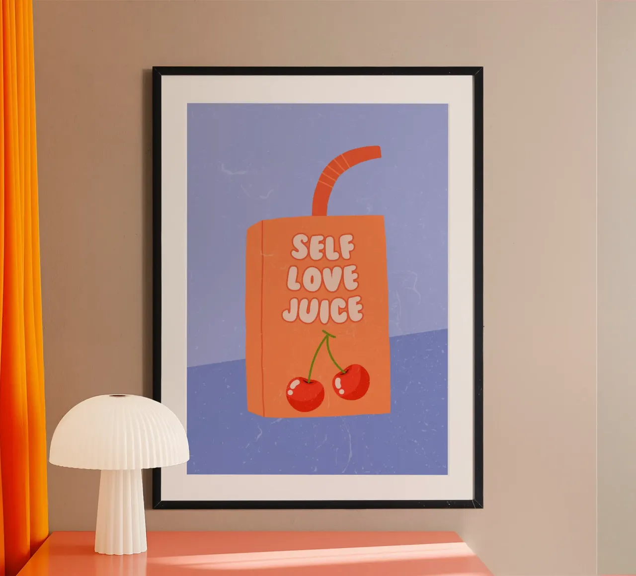 Retro self love juice art, positivo, preppy, carino poster da pdigitalprints