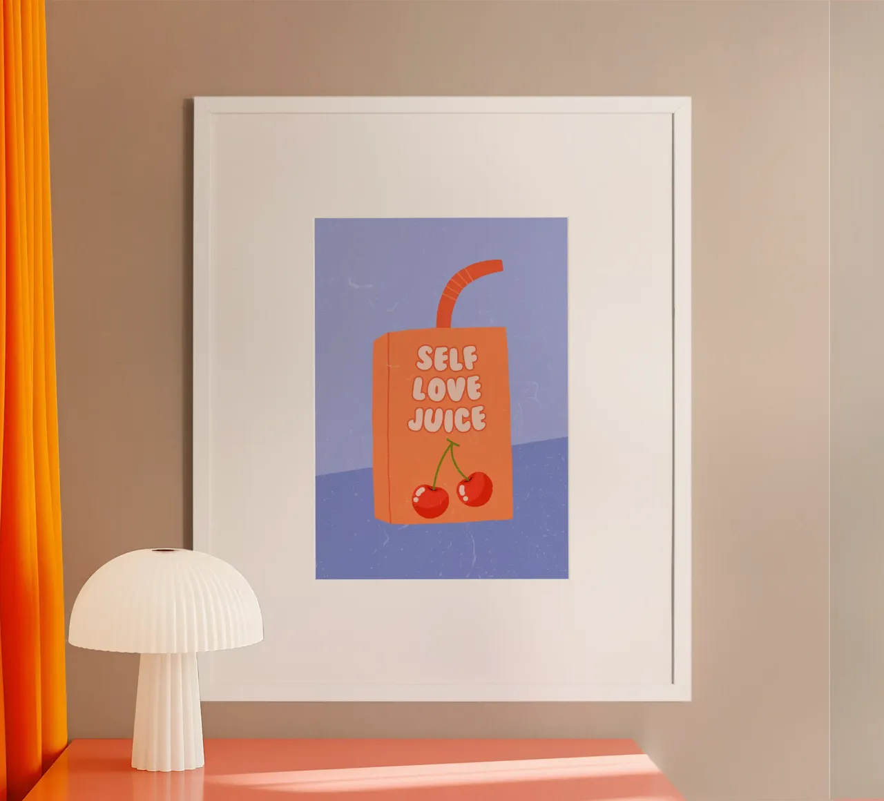 Retro self love juice art, positivo, preppy, carino poster da pdigitalprints