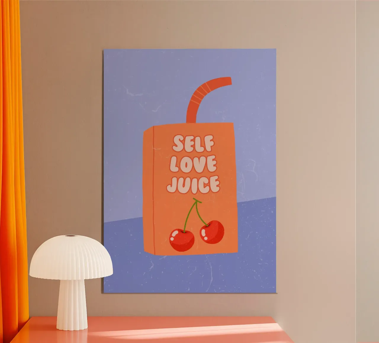Retro self love juice art, positivo, preppy, carino poster da pdigitalprints