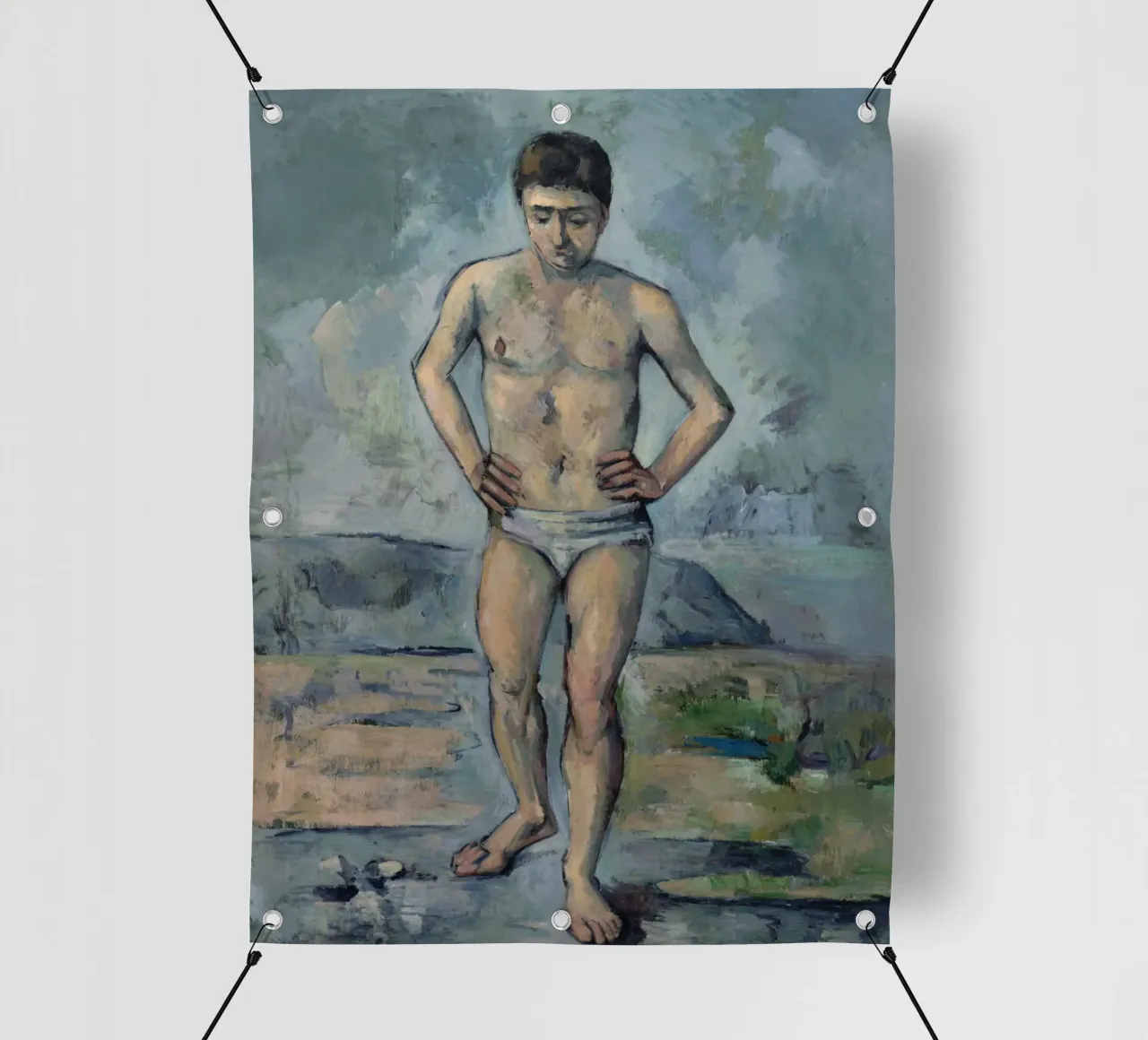 Paul Cezanne - La bagnante telo in pvc da Timeless Artworks
