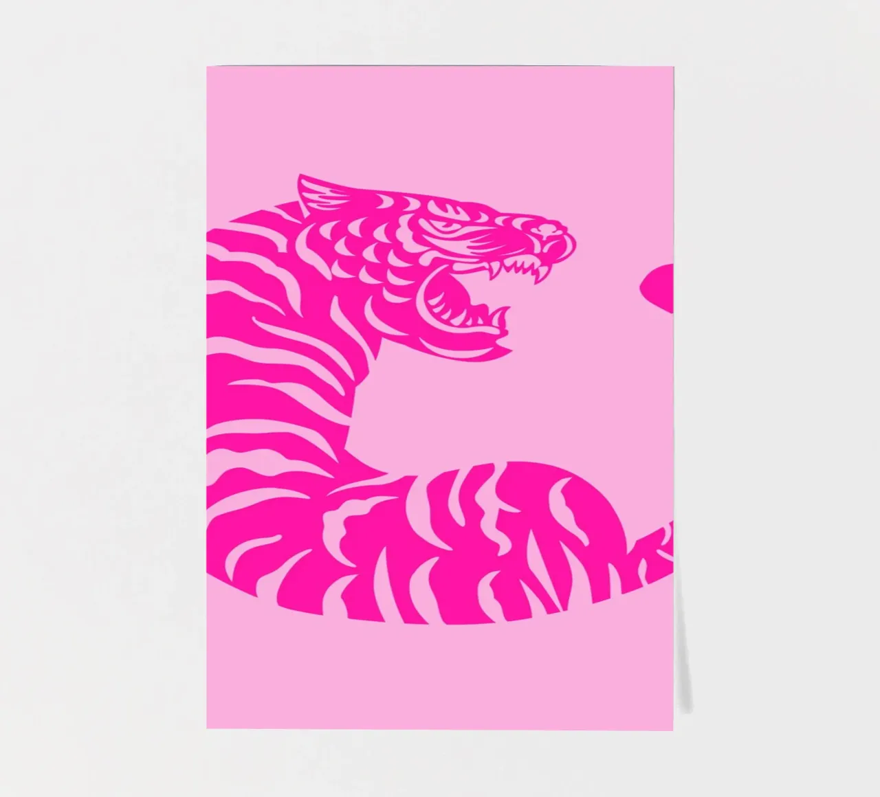 Preppy pink abstract tiger sticker sheet by pdigitalprints