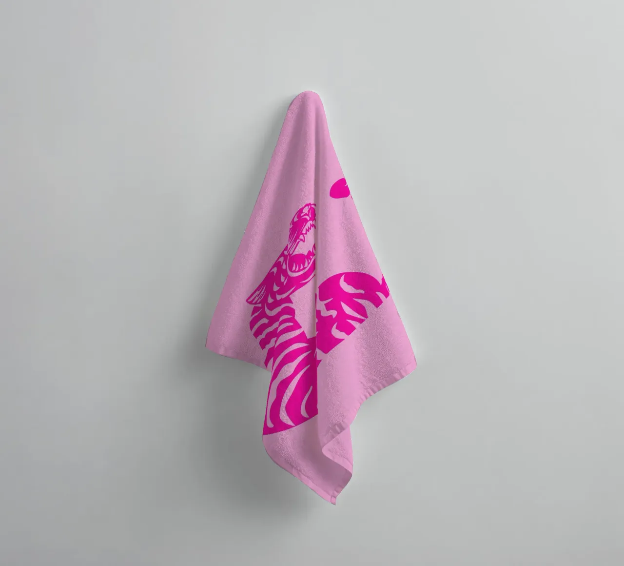 Tigre abstrait rose BCBG serviette de bain de pdigitalprints