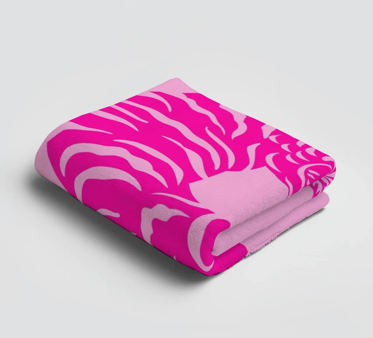 Tigre abstrait rose BCBG serviette de bain de pdigitalprints
