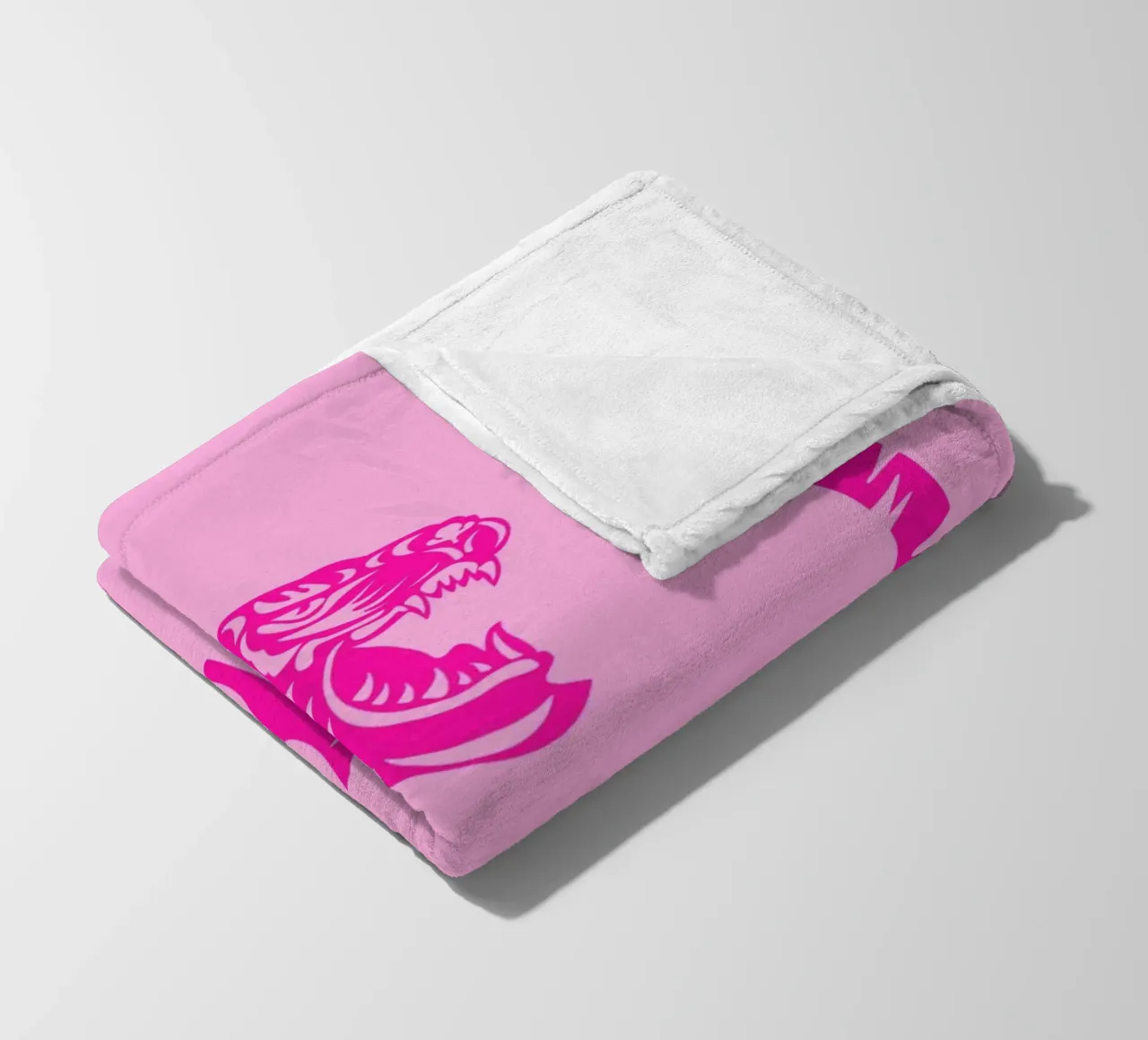 Preppy pink abstract tiger fleece blanket by pdigitalprints