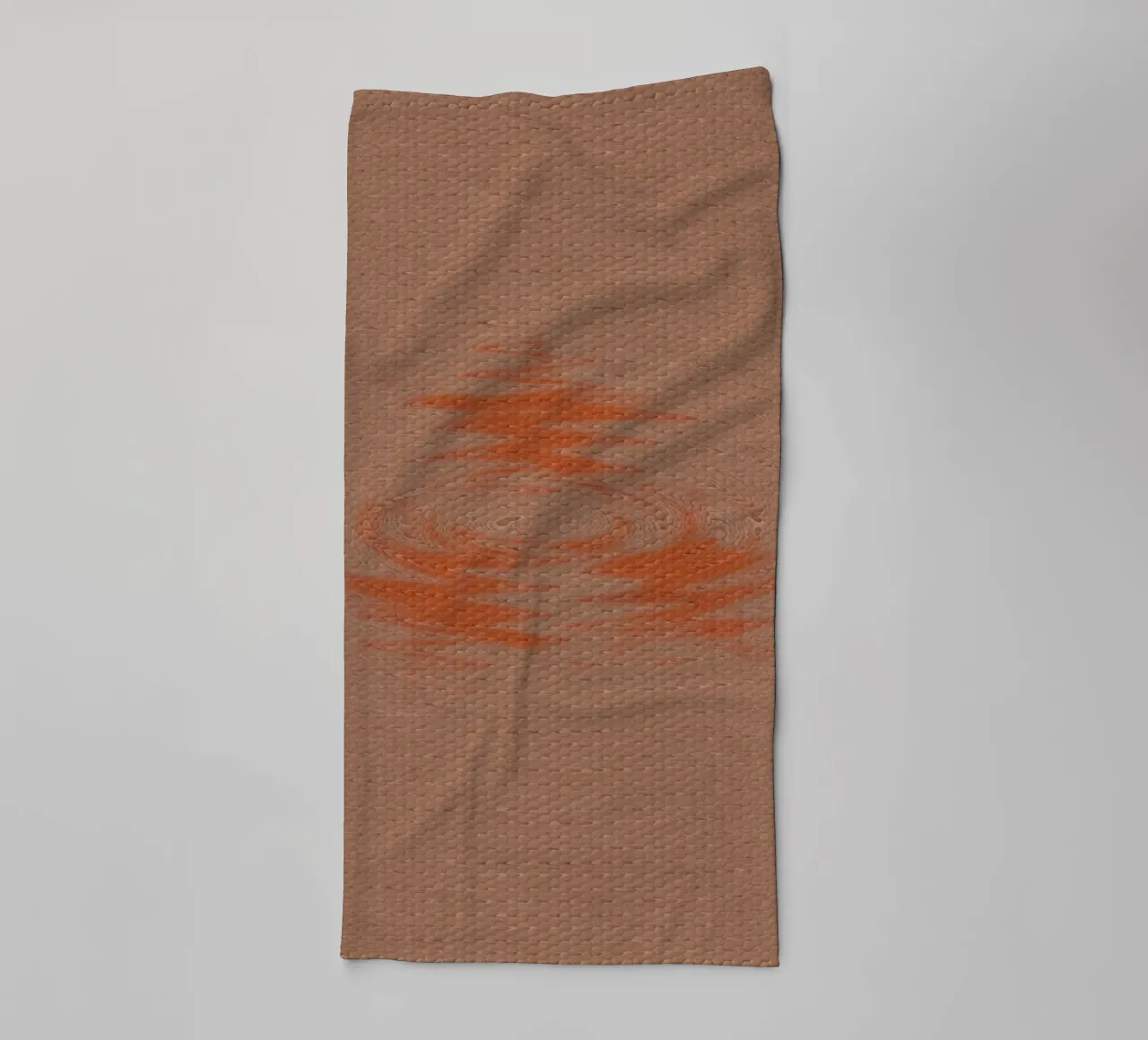 Abstract blurred waves on brown texture background towel by Something for you