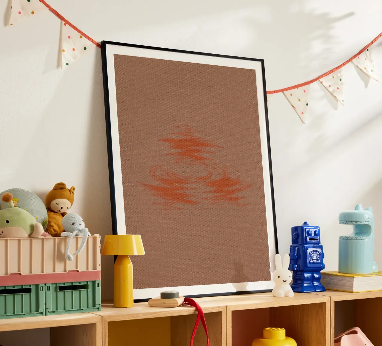 Abstract blurred waves on brown texture background hahnemühle by Something for you