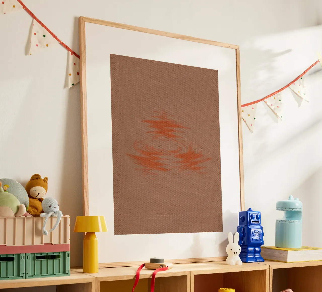 Abstract blurred waves on brown texture background hahnemühle by Something for you