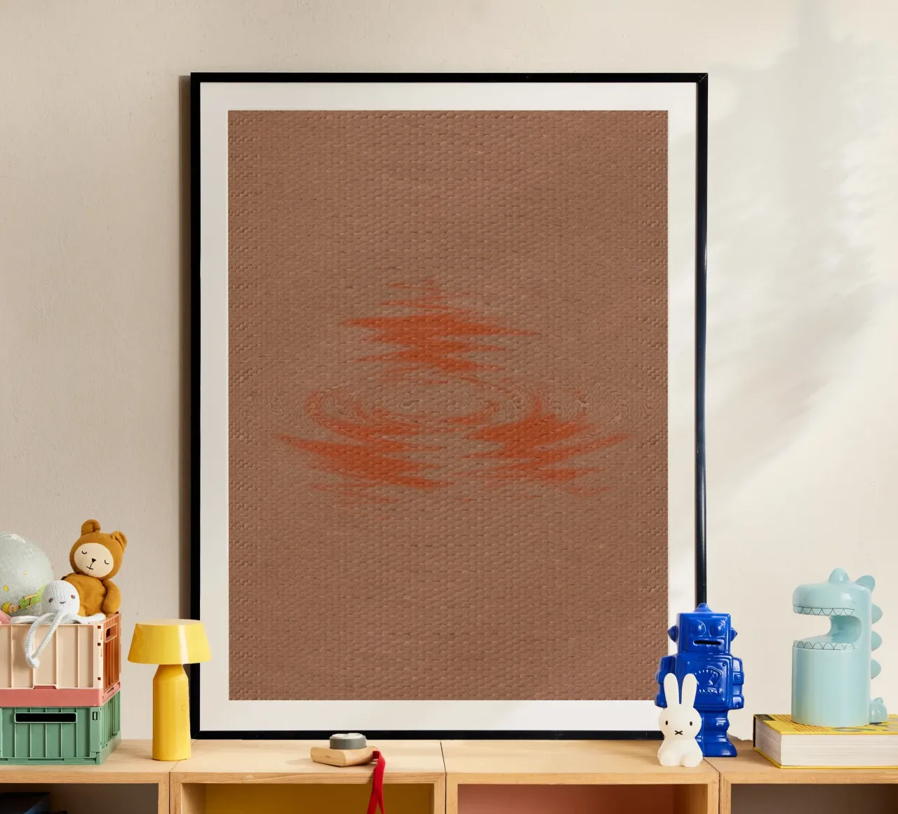 Abstract blurred waves on brown texture background hahnemühle by Something for you