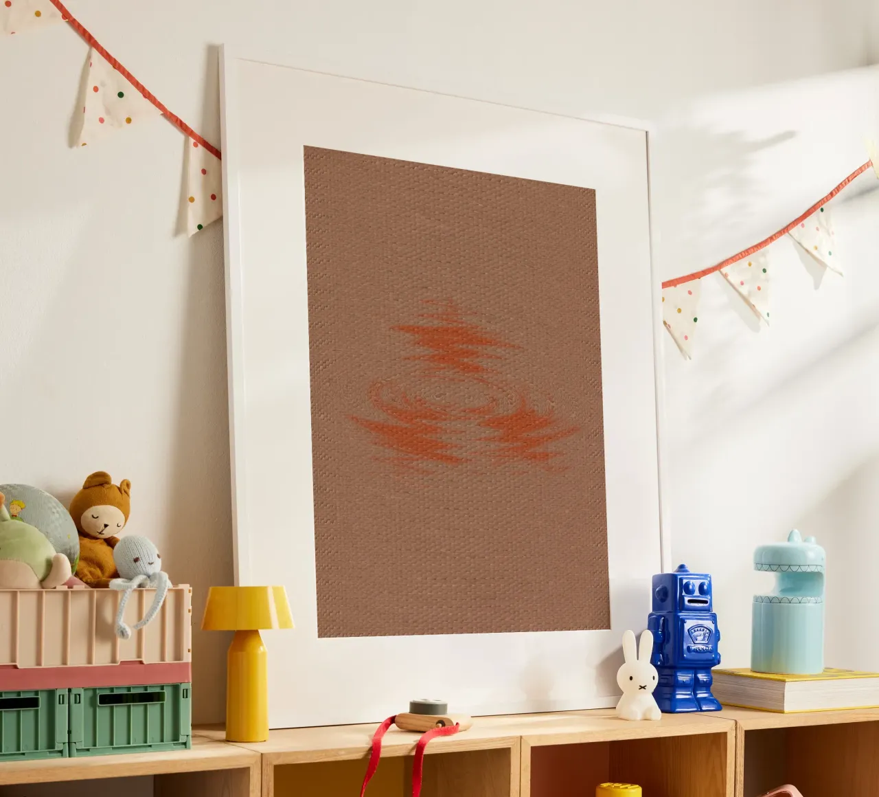 Abstract blurred waves on brown texture background hahnemühle by Something for you