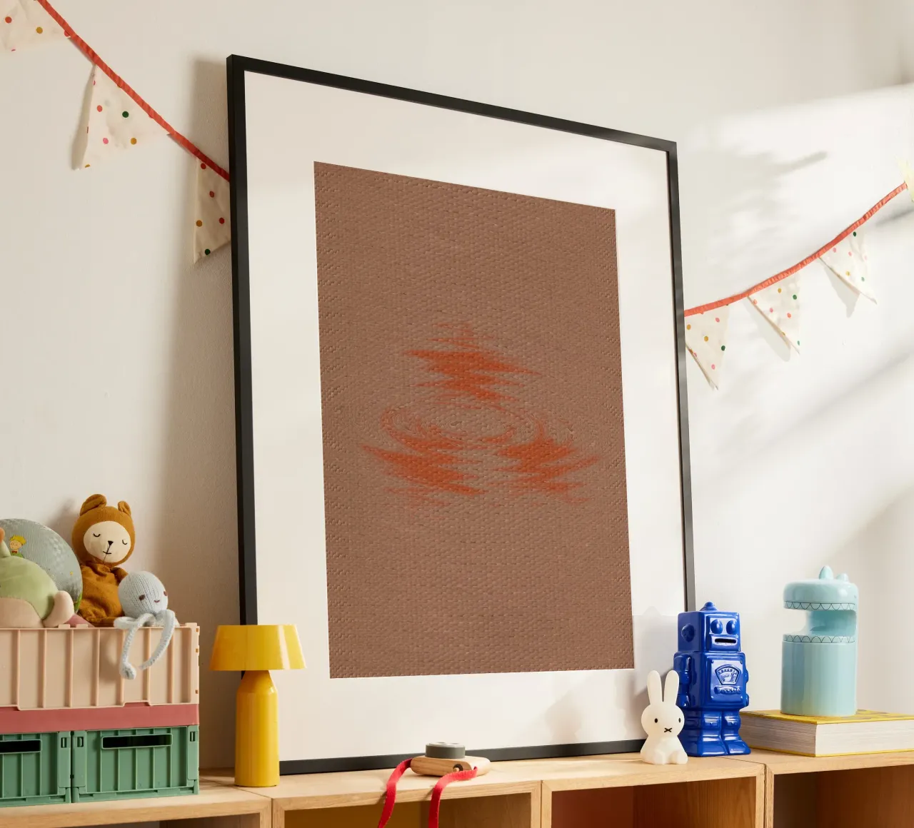 Abstract blurred waves on brown texture background hahnemühle by Something for you