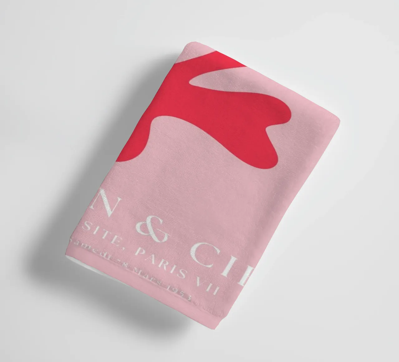 Henri matisse abstract art, pink and red towel by pdigitalprints