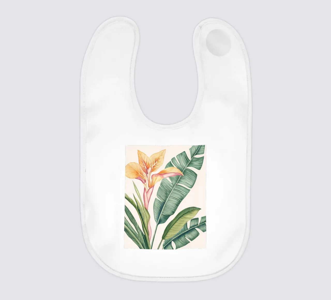 Uccello del Paradiso Monstera Leaf Boho Botanico Pianta Tropicale bavaglino da Gentle Echoes Art