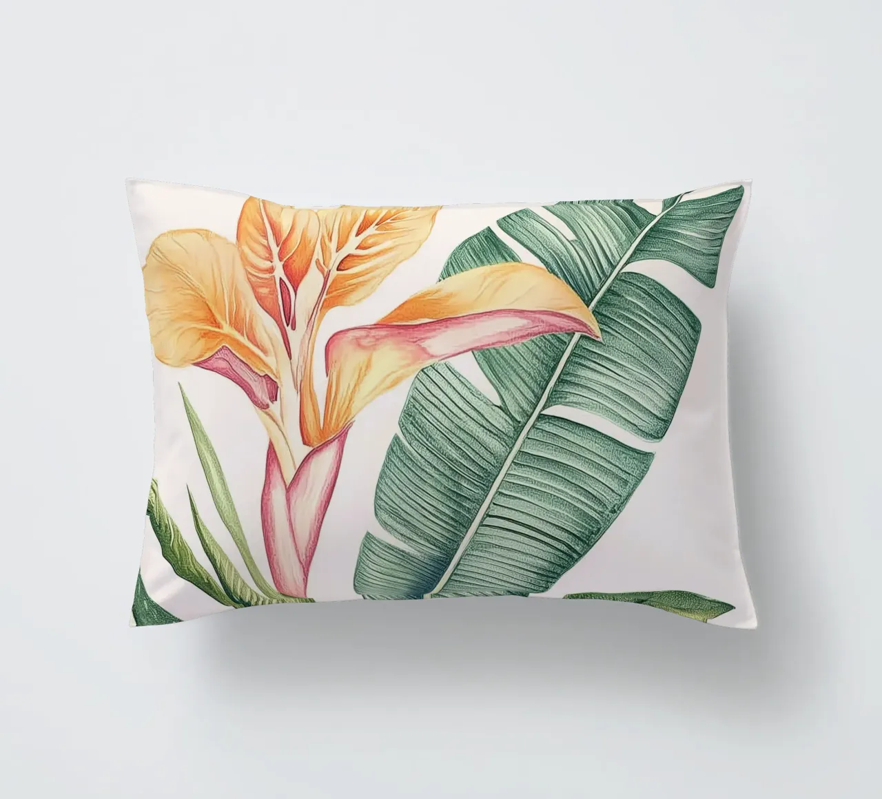 Uccello del Paradiso Monstera Leaf Boho Botanico Pianta Tropicale cuscino da Gentle Echoes Art