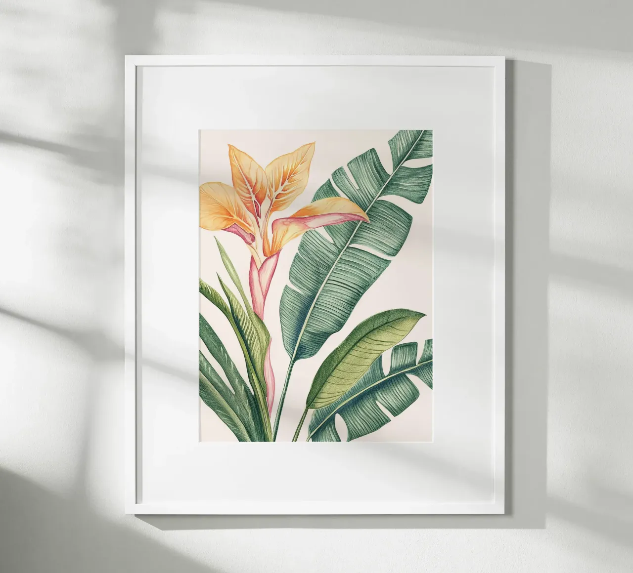 Oiseau de Paradis Monstera Leaf Boho Botanical Tropical Plant poster de Gentle Echoes Art