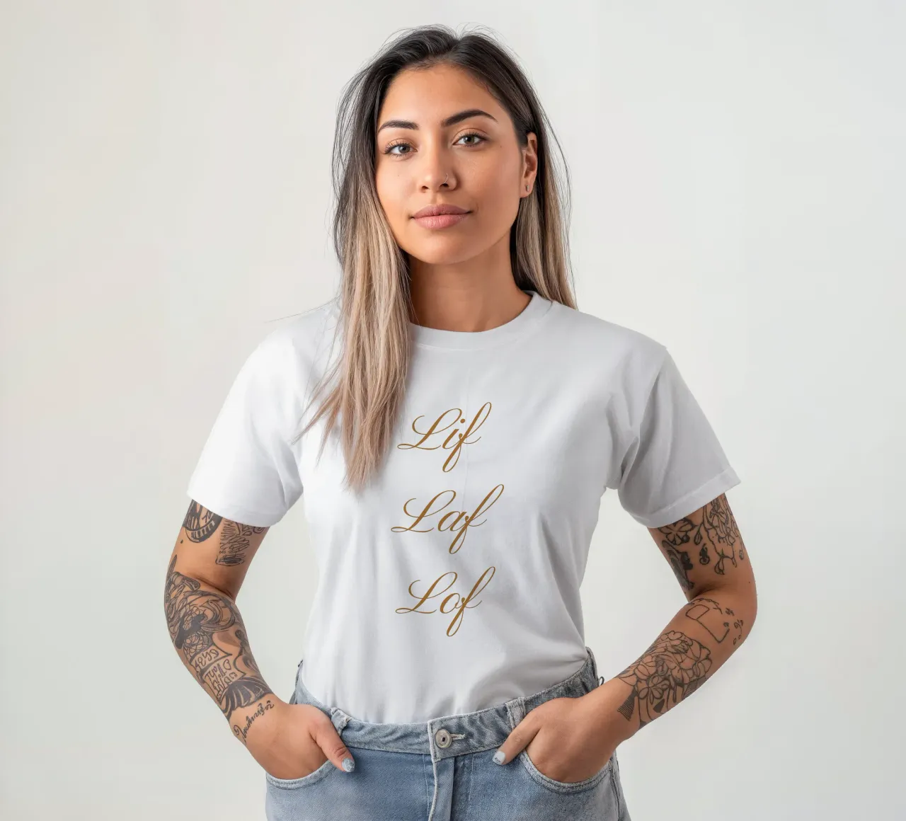 Lif Laf Lof - Verticale t-shirt da fsaf