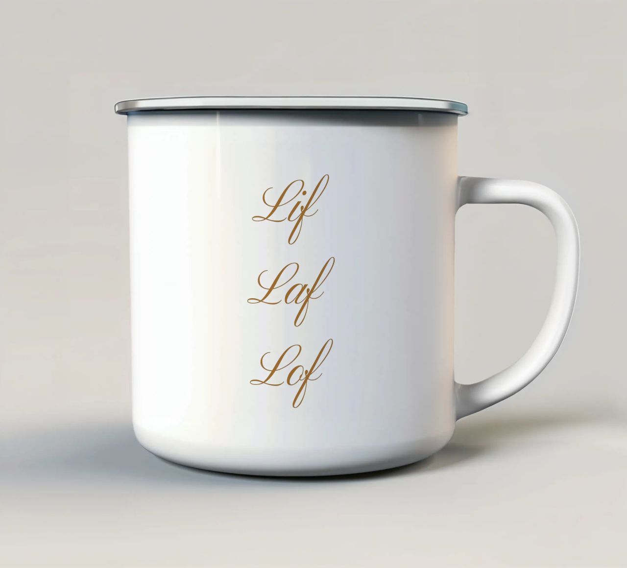 Lif Laf Lof - Verticale tazza in smalto da fsaf