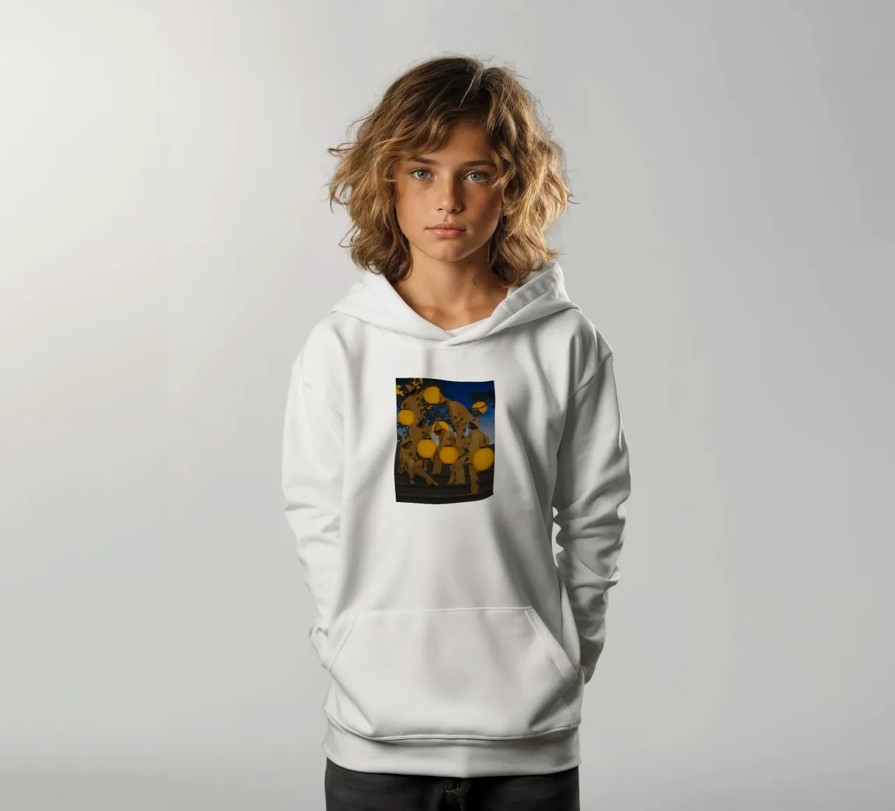 Maxfield Parrish - I portatori di lanterne felpa bambino con cappuccio da William Store