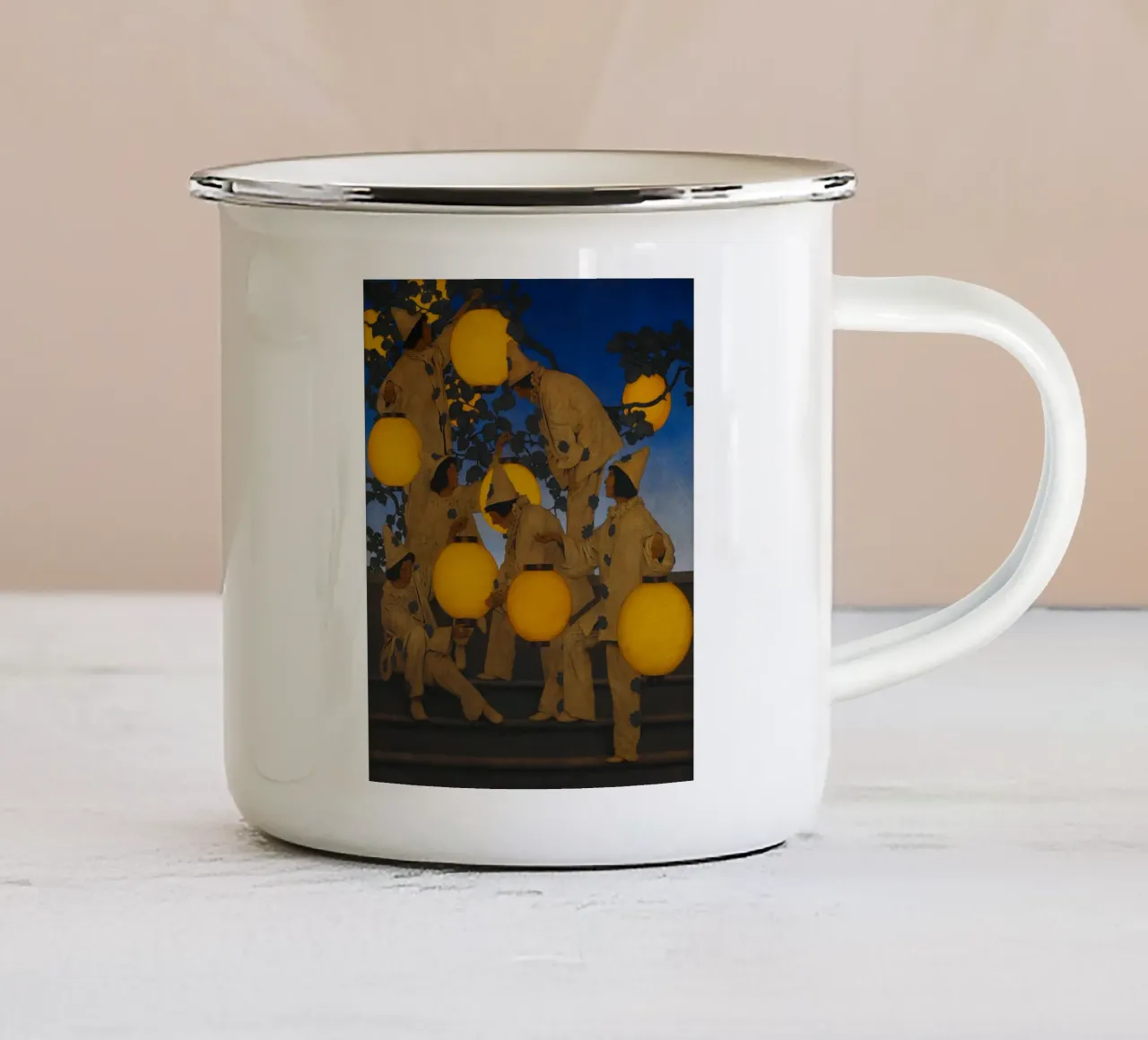 Maxfield Parrish - I portatori di lanterne tazza in smalto da William Store