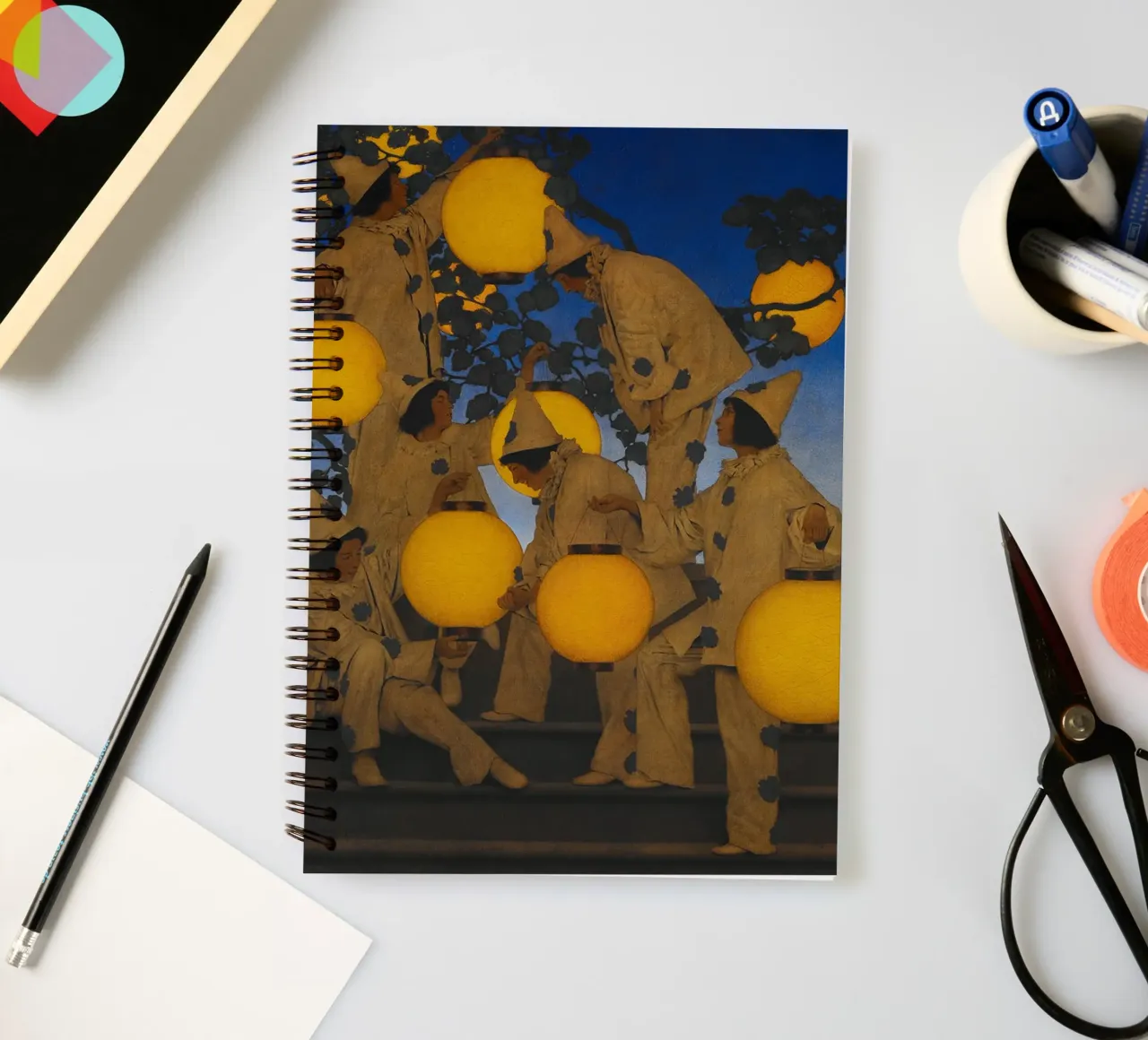 Maxfield Parrish - The Lantern Bearers spiral notebook by William Store