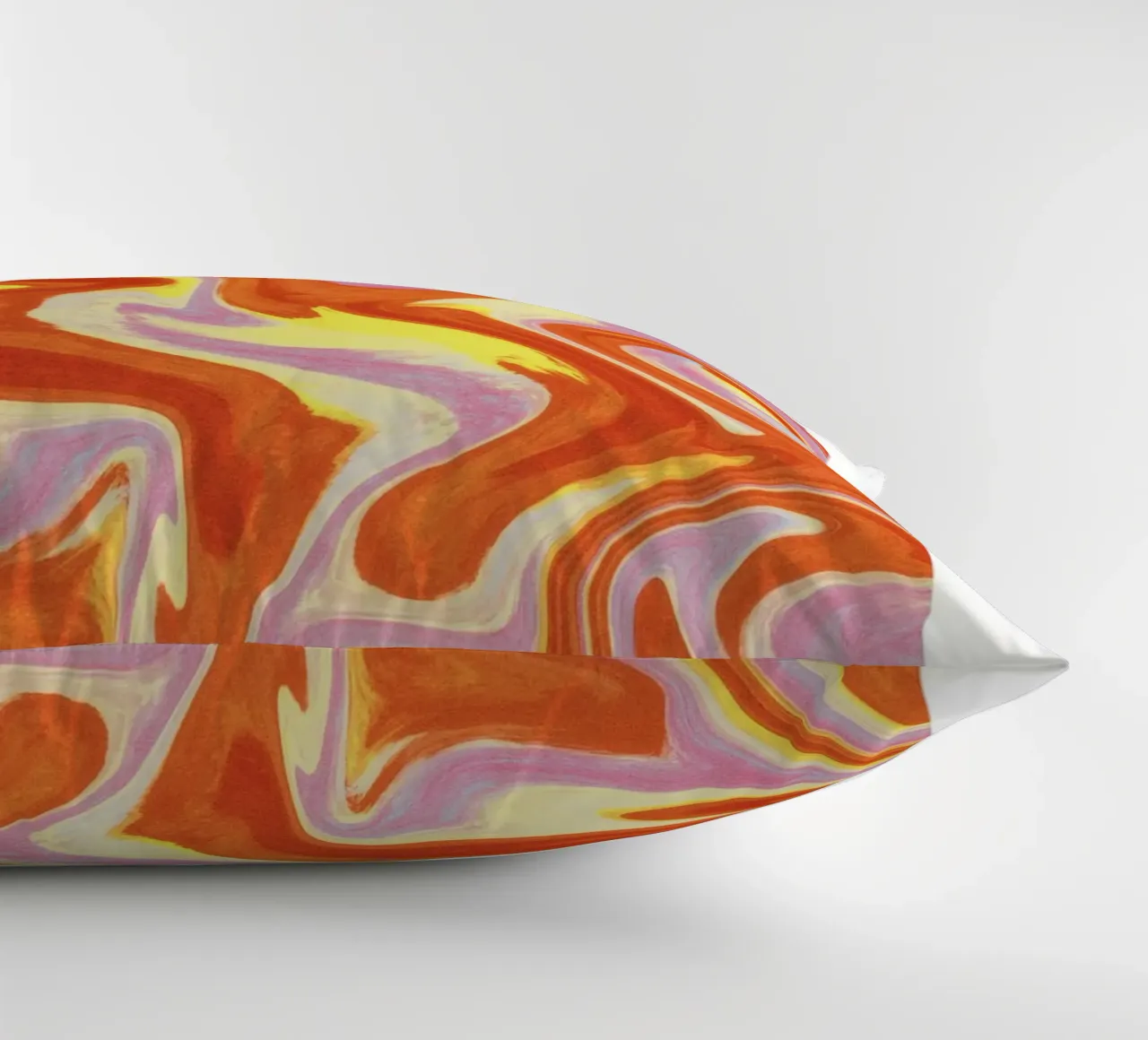 Fiery Aries Abstract Print – Bold, Passionate, and Dynamic cuscino da PrintCessStudio