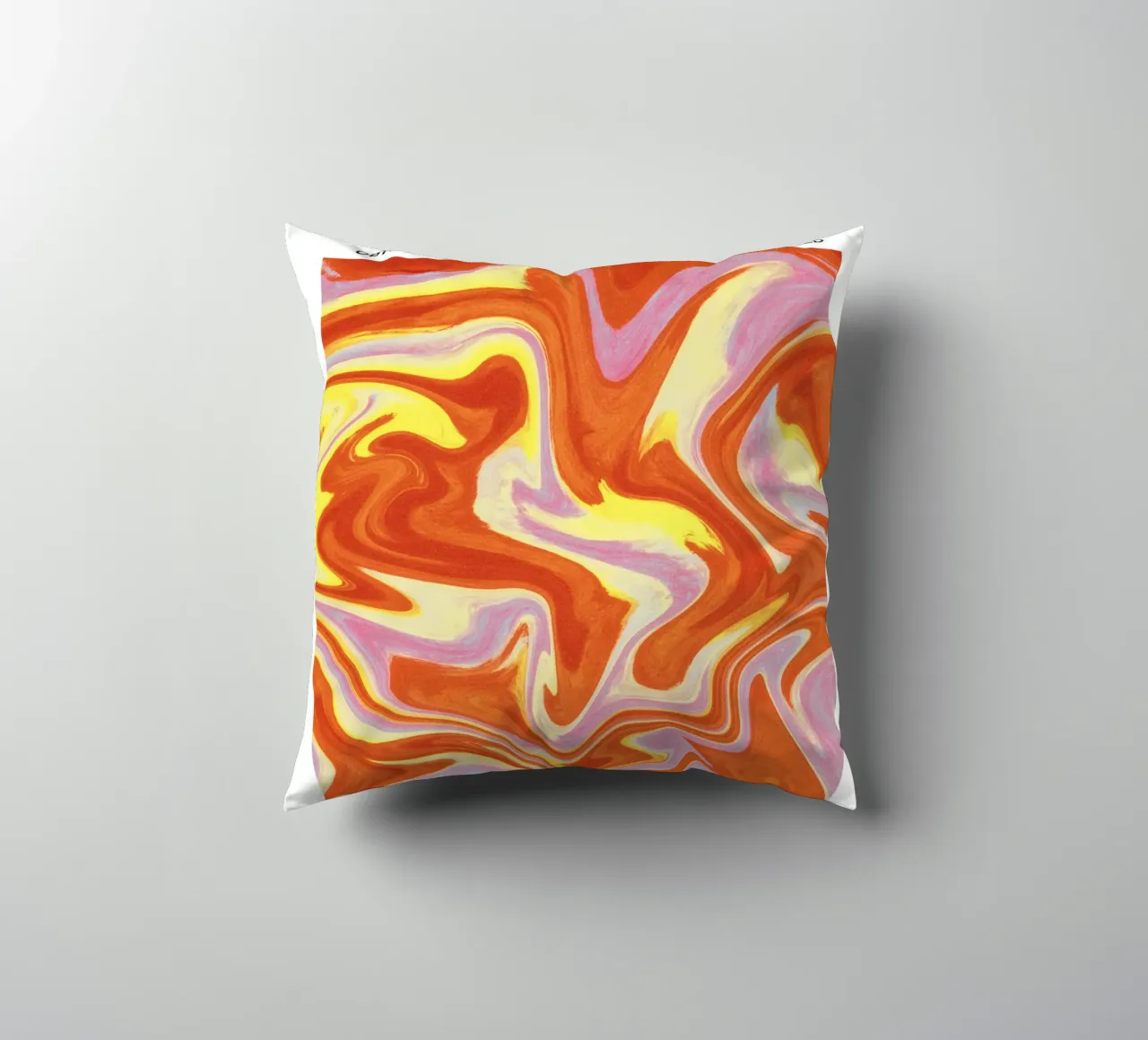 Fiery Aries Abstract Print – Bold, Passionate, and Dynamic cuscino da PrintCessStudio