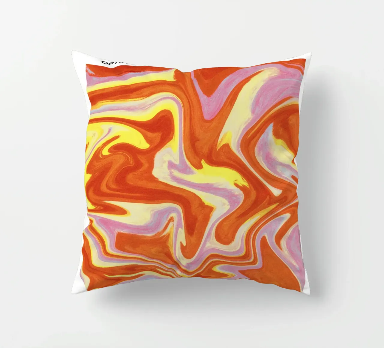 Fiery Aries Abstract Print – Bold, Passionate, and Dynamic cuscino da PrintCessStudio