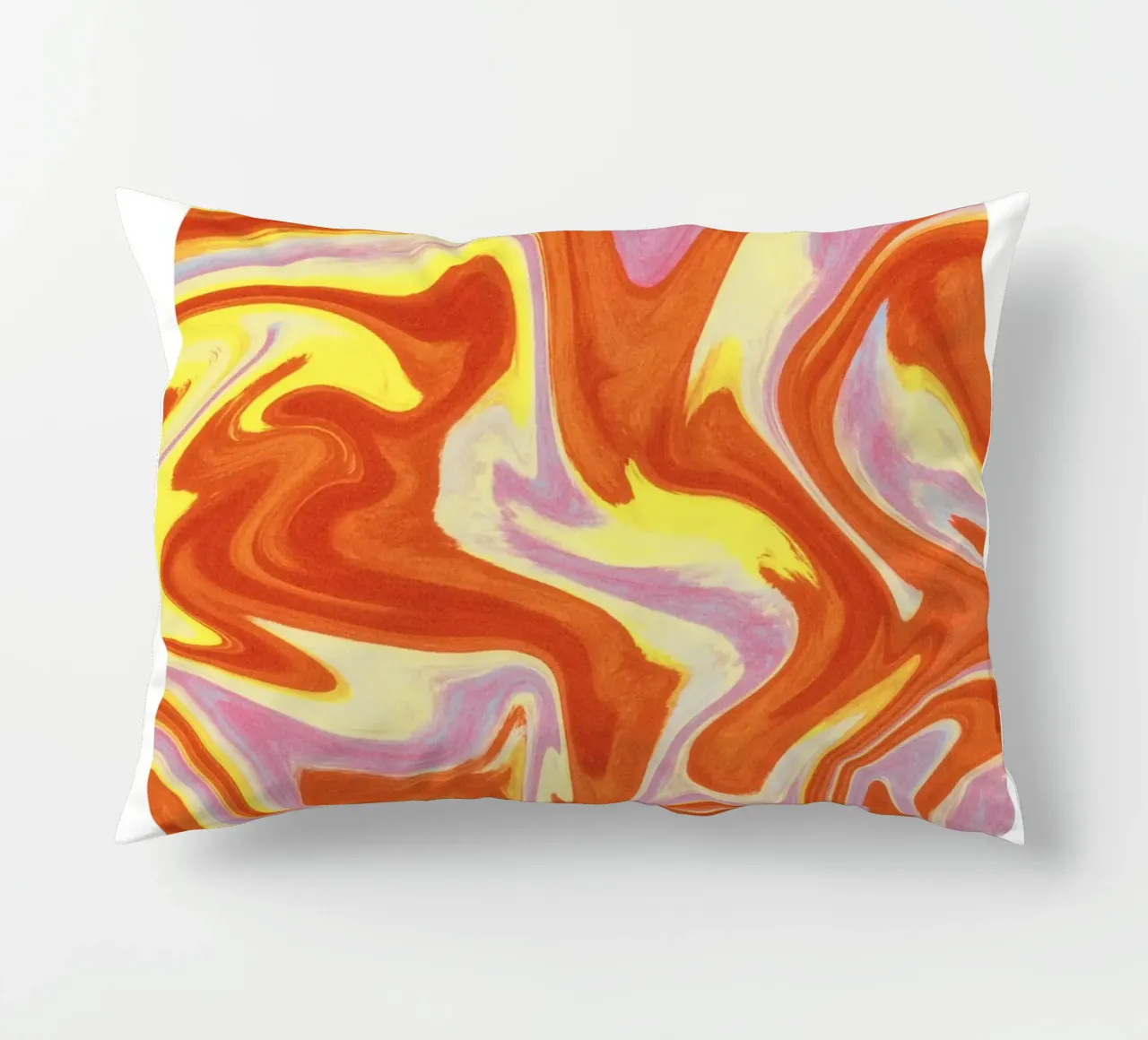 Fiery Aries Abstract Print – Bold, Passionate, and Dynamic cuscino da PrintCessStudio