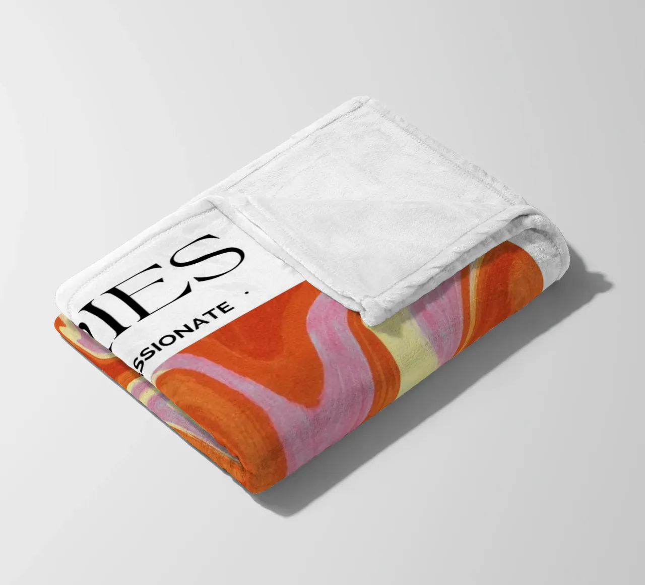 Fiery Aries Abstract Print – Bold, Passionate, and Dynamic coperta in pile da PrintCessStudio