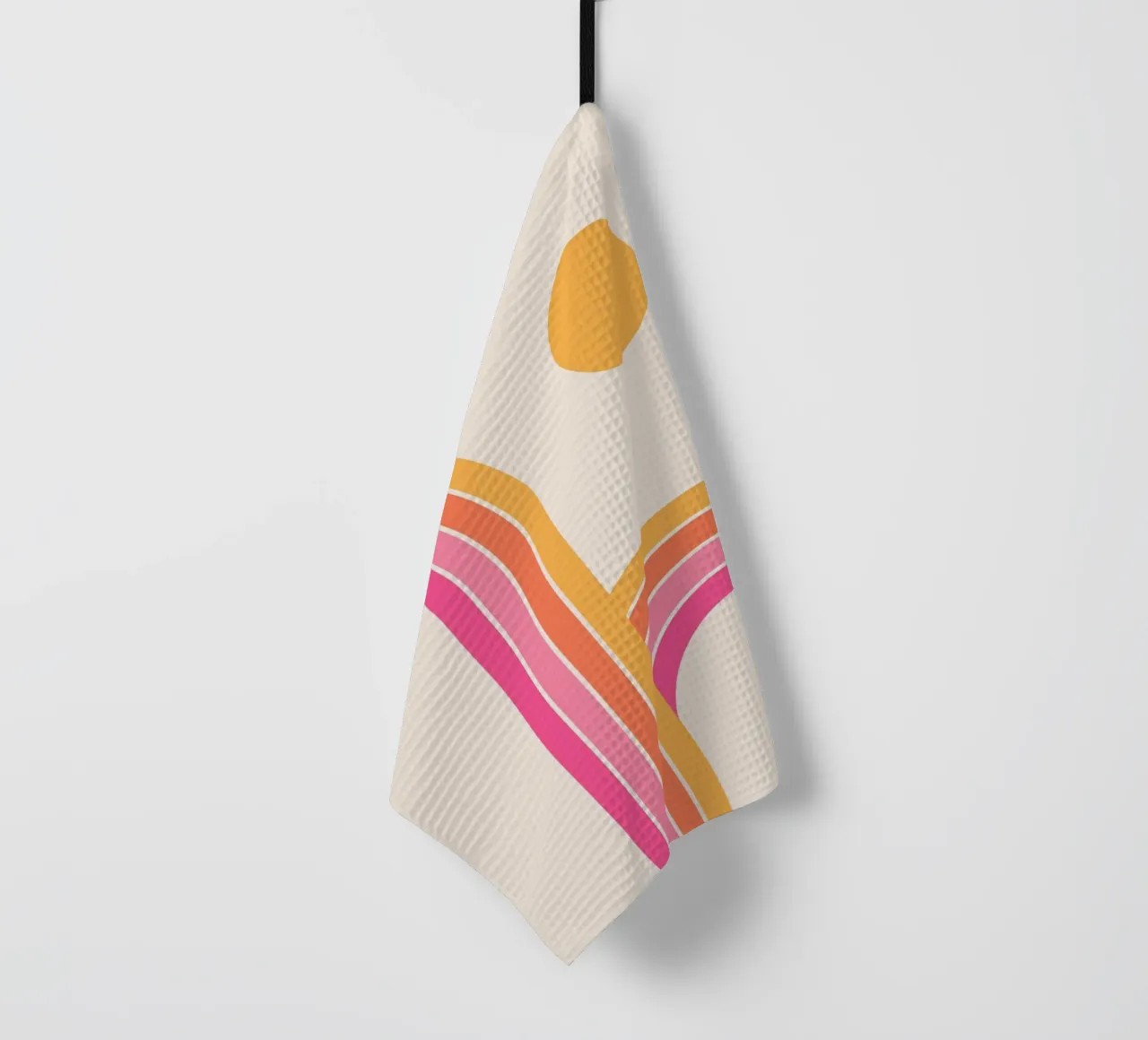 Farbenfrohe Kunst in Regenbogenfarben, Dopamin-Dekor Geschirrtuch von pdigitalprints