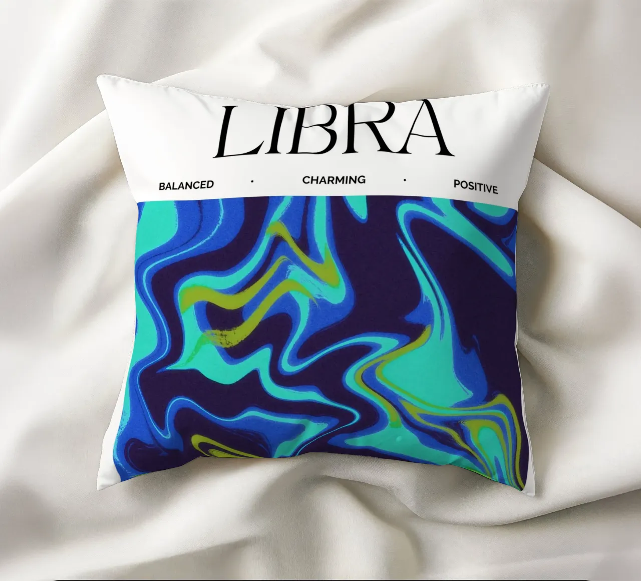 Balanced Libra Abstract Print cuscino da PrintCessStudio