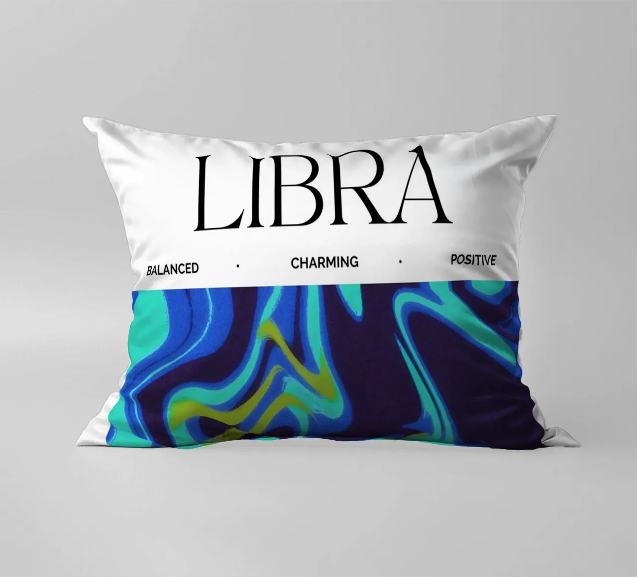 Balanced Libra Abstract Print cuscino da PrintCessStudio