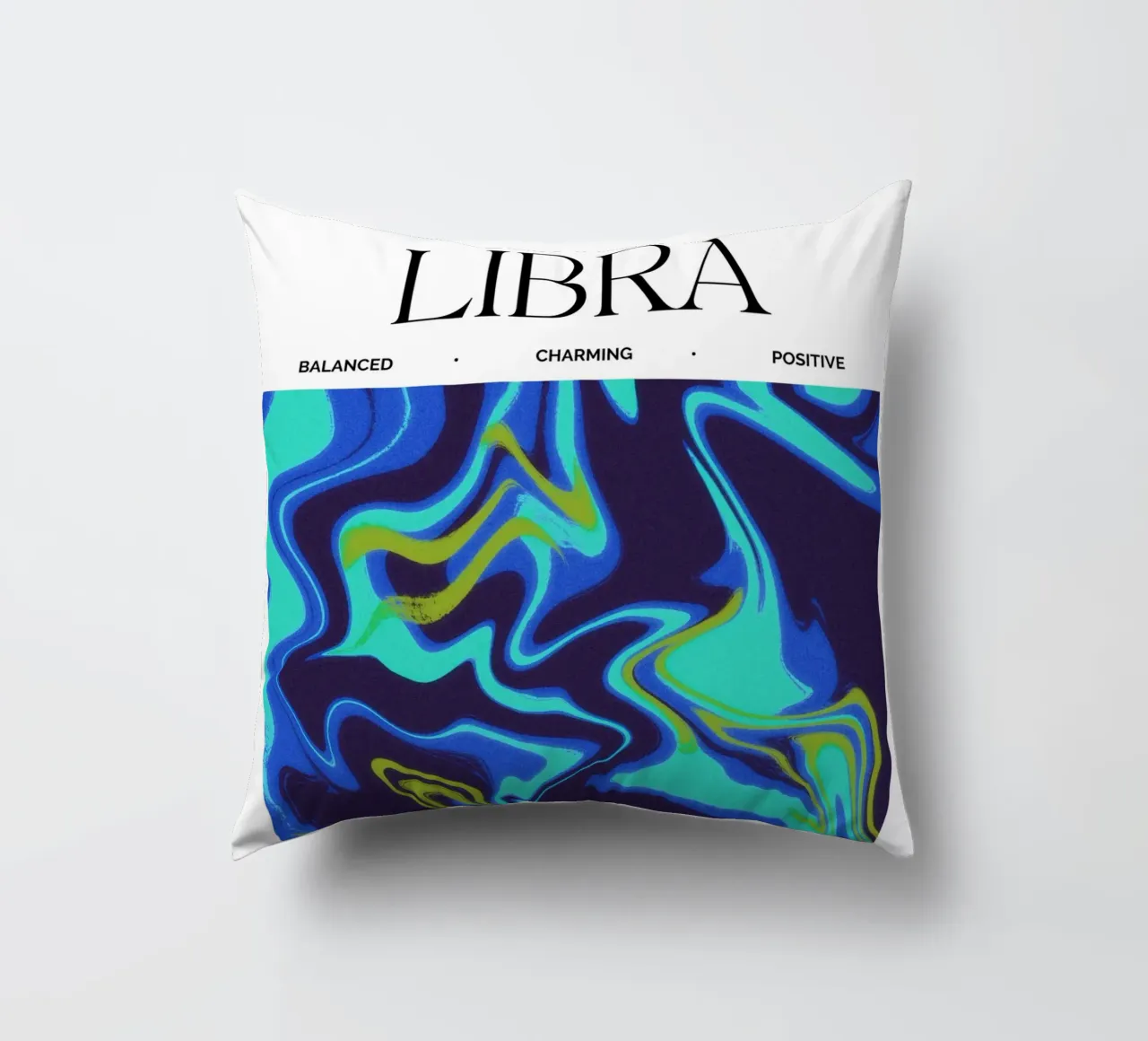Balanced Libra Abstract Print cuscino da PrintCessStudio
