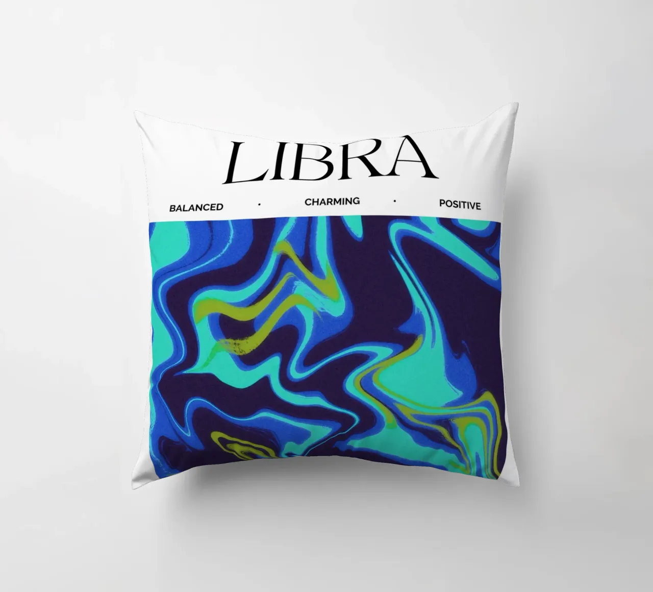 Balanced Libra Abstract Print cuscino da PrintCessStudio