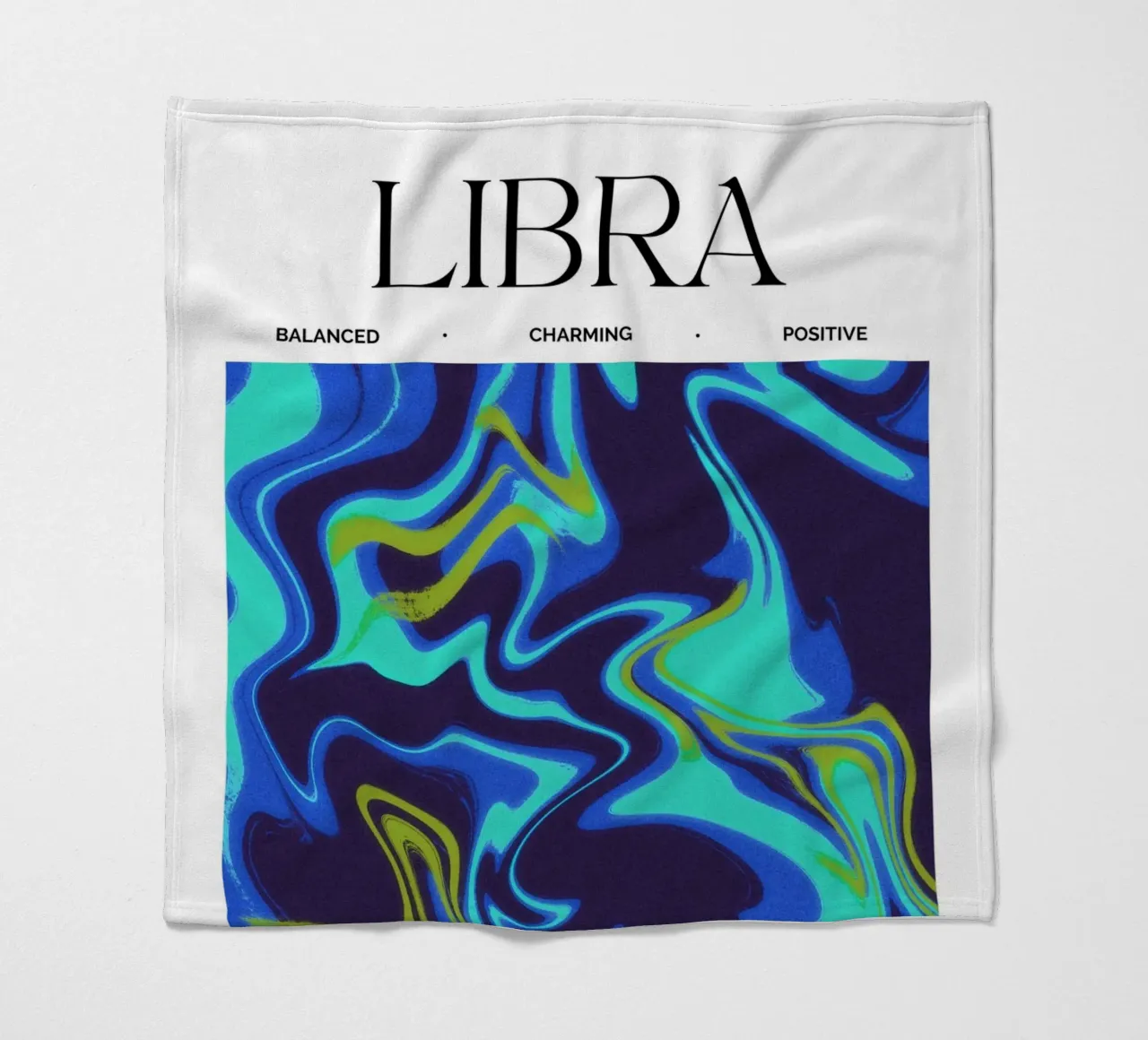 Balanced Libra Abstract Print coperta in pile da PrintCessStudio