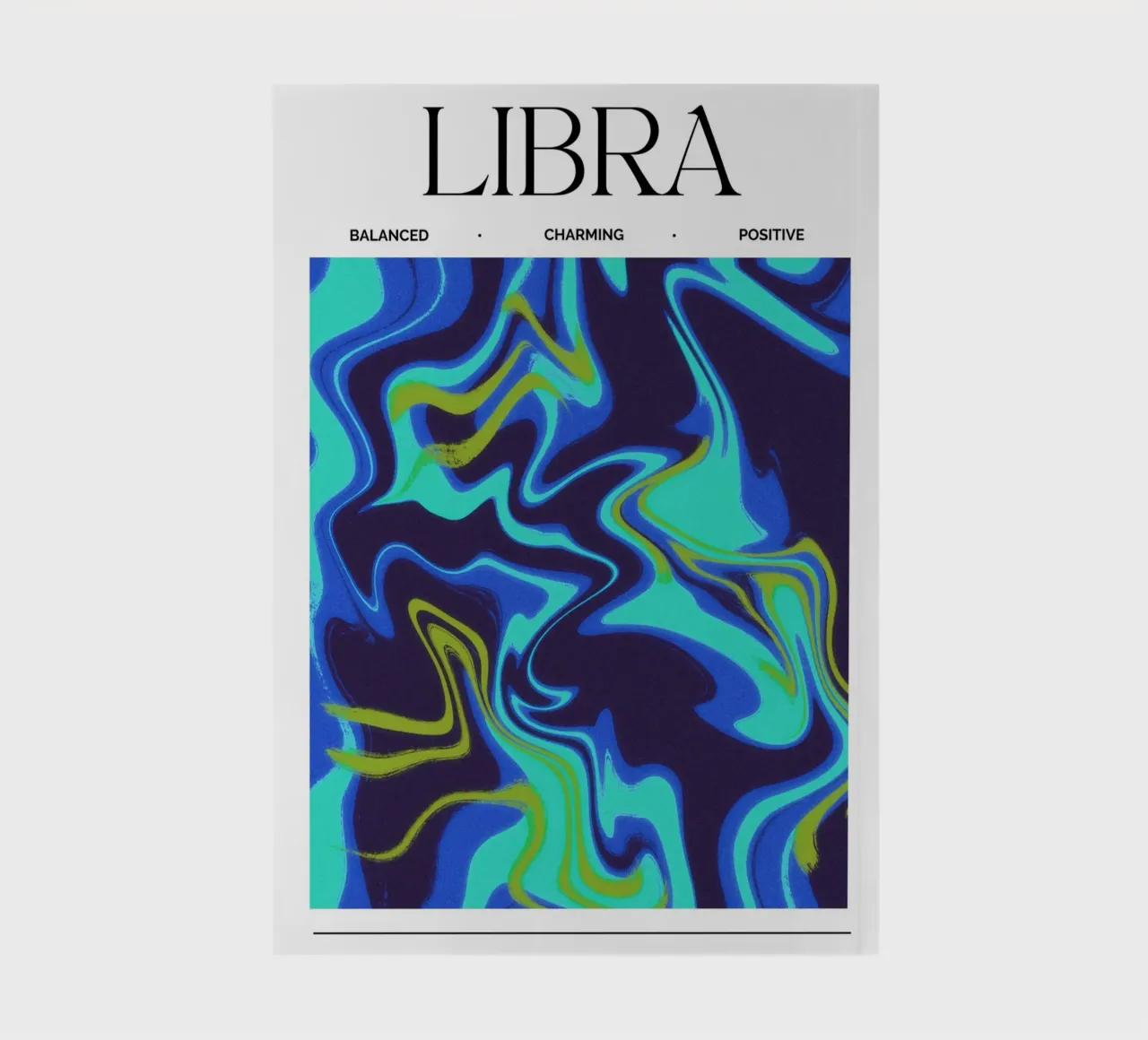 Balanced Libra Abstract Print notebook by PrintCessStudio