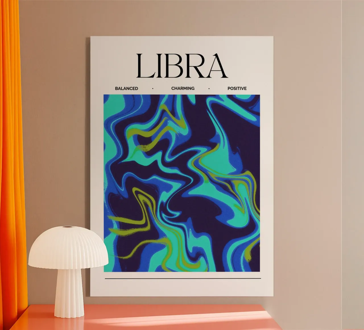 Balanced Libra Abstract Print metacrilato de PrintCessStudio