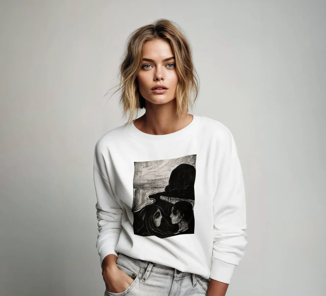 Edvard Munch - Attrazione I felpa da Timeless Artworks