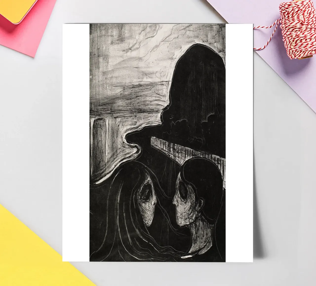 Edvard Munch - Anziehungskraft I Stickerbogen von Timeless Artworks