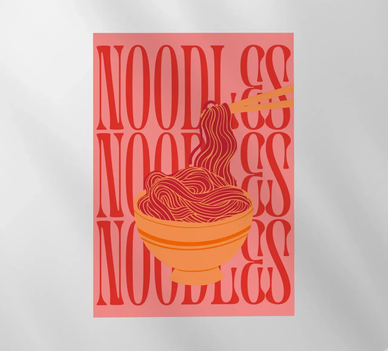 Retro Noodles Print – Bold, Playful, and Deliciously Cool pellicola backlit da PrintCessStudio
