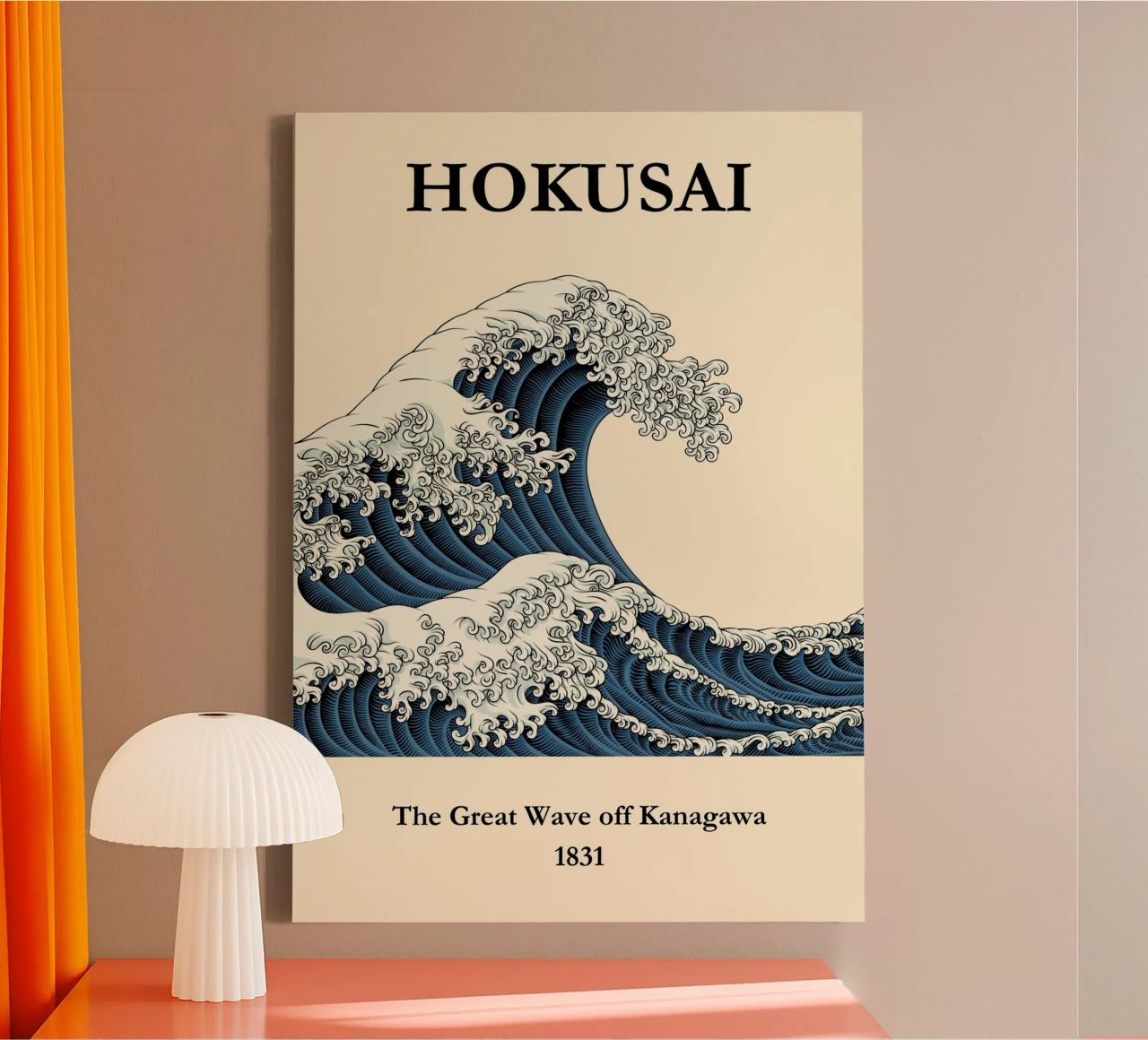 Hokusai Great Wave Inspired Print – Timeless, Elegant & Hip toile de PrintCessStudio