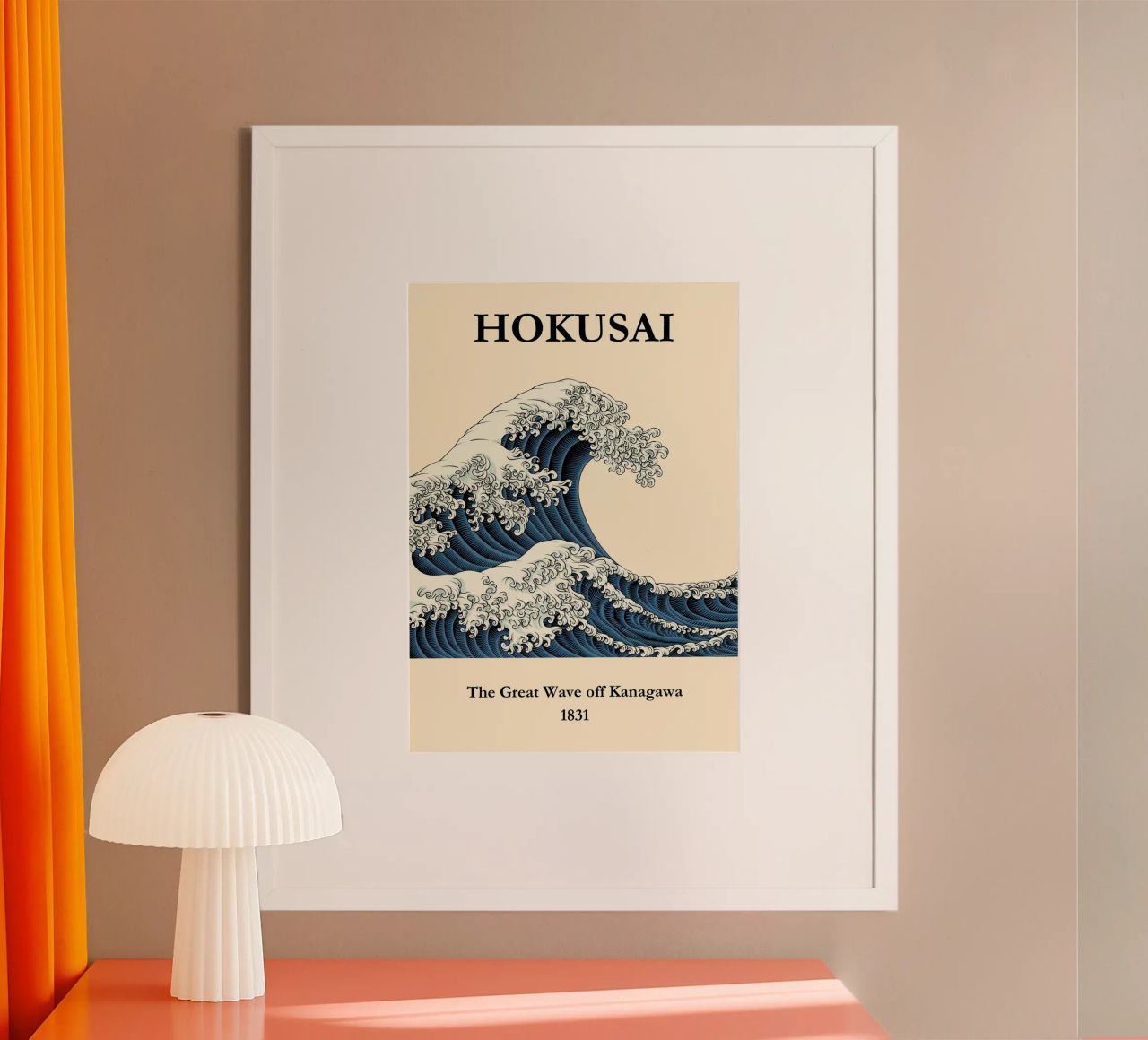Hokusai Great Wave Inspired Print – Timeless, Elegant & Hip poster van PrintCessStudio