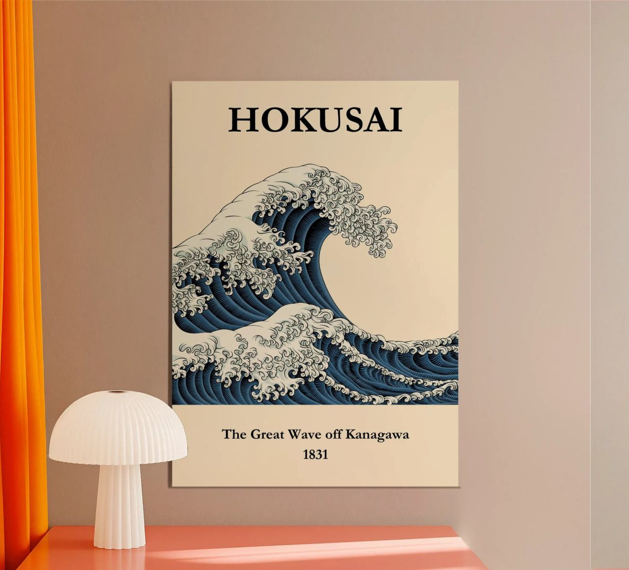 Hokusai Great Wave Inspired Print – Timeless, Elegant & Hip poster van PrintCessStudio
