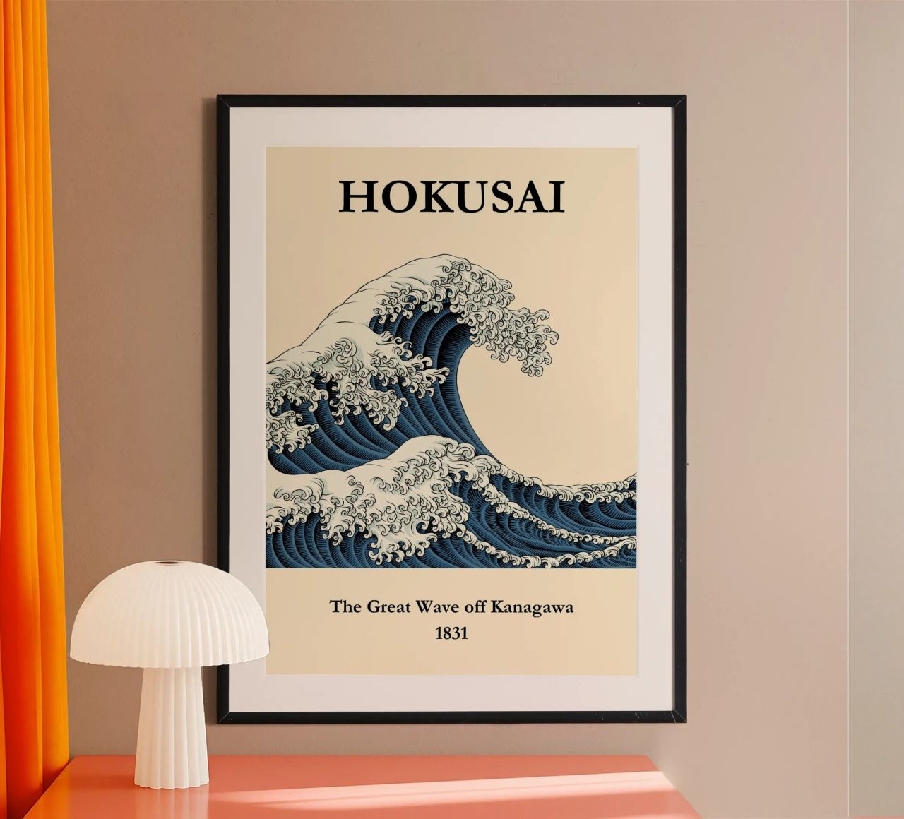 Hokusai Great Wave Inspired Print – Timeless, Elegant & Hip poster van PrintCessStudio