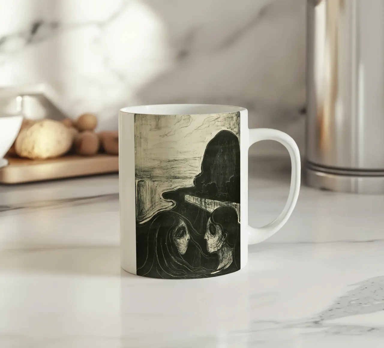 Edvard Munch - Attrazione tazza in ceramica da Timeless Artworks