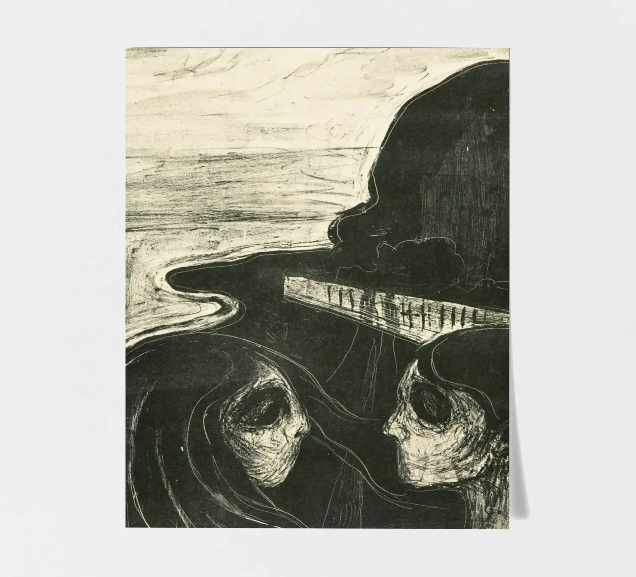 Edvard Munch - Attraction sticker sheet by Timeless Artworks
