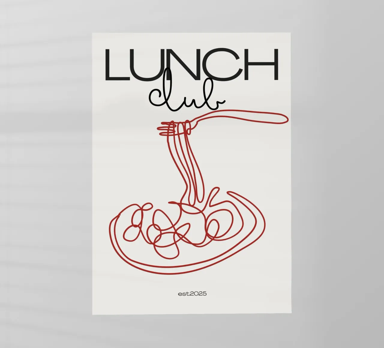 Lunch Club Print – Playful, Retro & Deliciously Fun pellicola backlit da PrintCessStudio