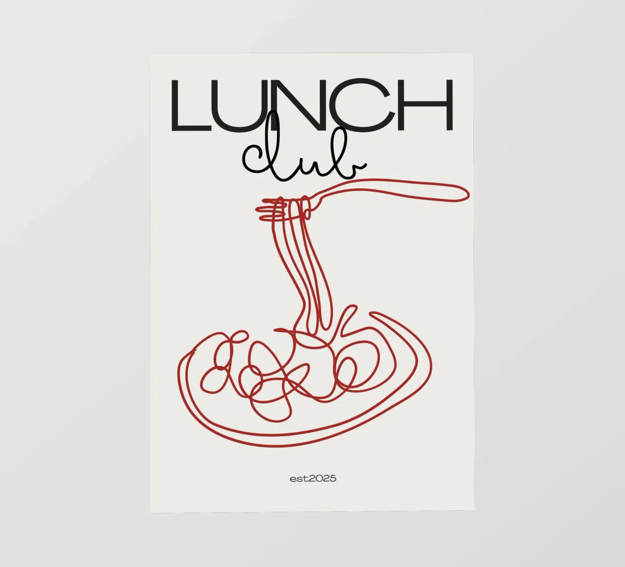 Lunch Club Print – Playful, Retro & Deliciously Fun pellicola backlit da PrintCessStudio