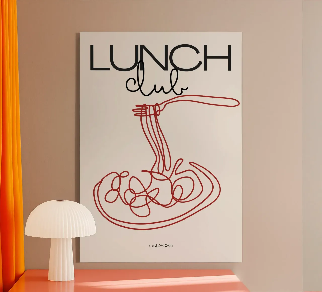 Lunch Club Print – Playful, Retro & Deliciously Fun plexiglass da PrintCessStudio