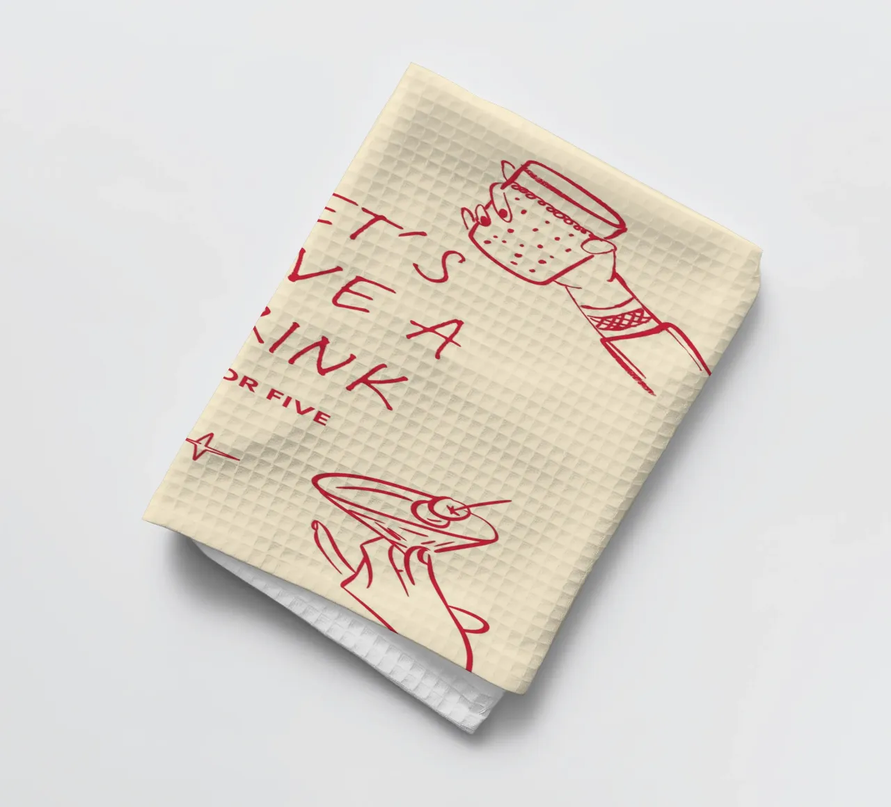 Let’s Have a Drink or Five – Fun, Bold, & Party-Ready Print canovaccio da cucina da PrintCessStudio